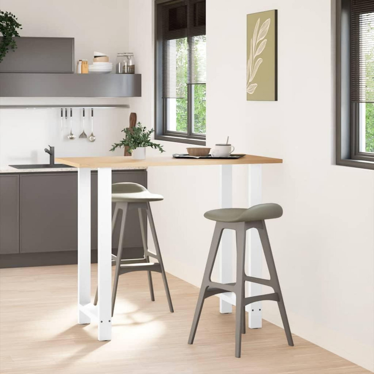 VIDAXL Pieds de table basse blanc 2 pcs 60x(110-111) cm acier