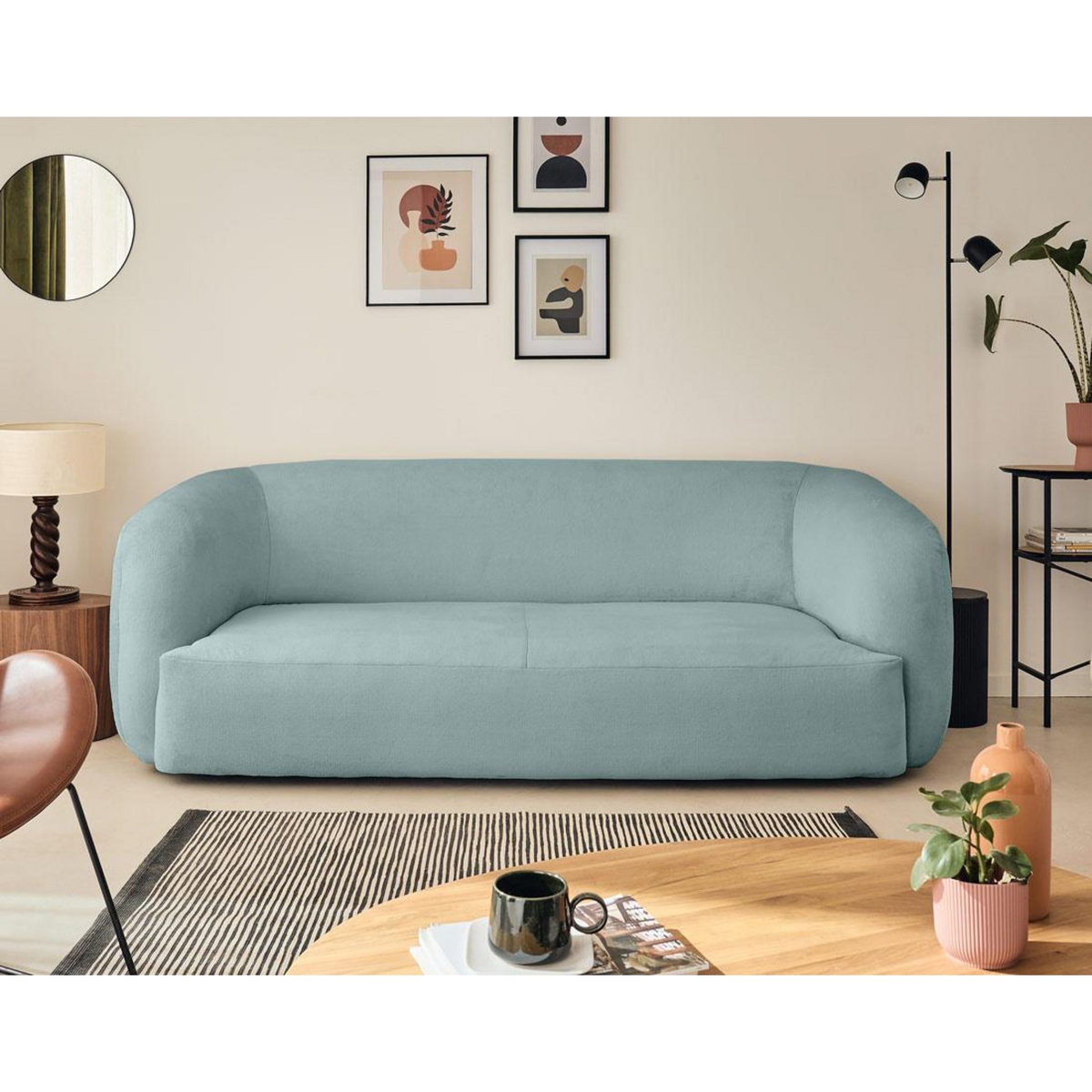 LISA DESIGN Ernee - canapé 3 places - en velours