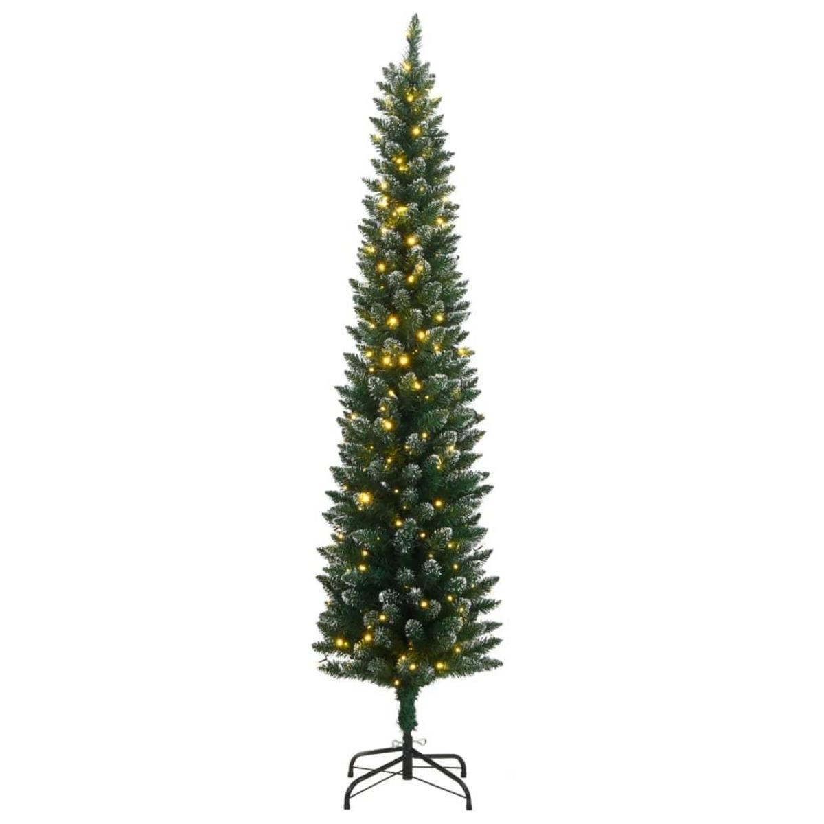 VIDAXL Sapin de Noël artificiel mince 300 LED 240 cm