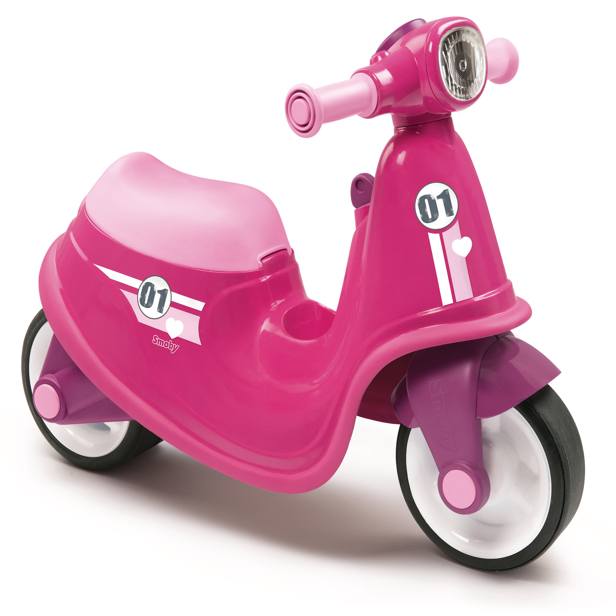 Voir la diapositive 1 : SMOBY Porteur scooter rose l Dès 18 mois 