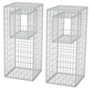 Voir la diapositive 2 : VIDAXL Jardiniere/Poteau de panier gabion 2 pcs Acier 50x50x120 cm