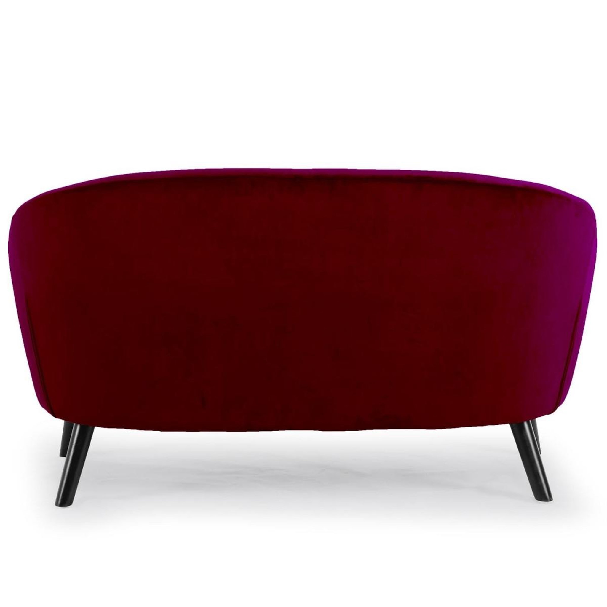 Voir la diapositive 4 : Paris Prix Canapé scandinave velours  lopy  129cm bordeaux