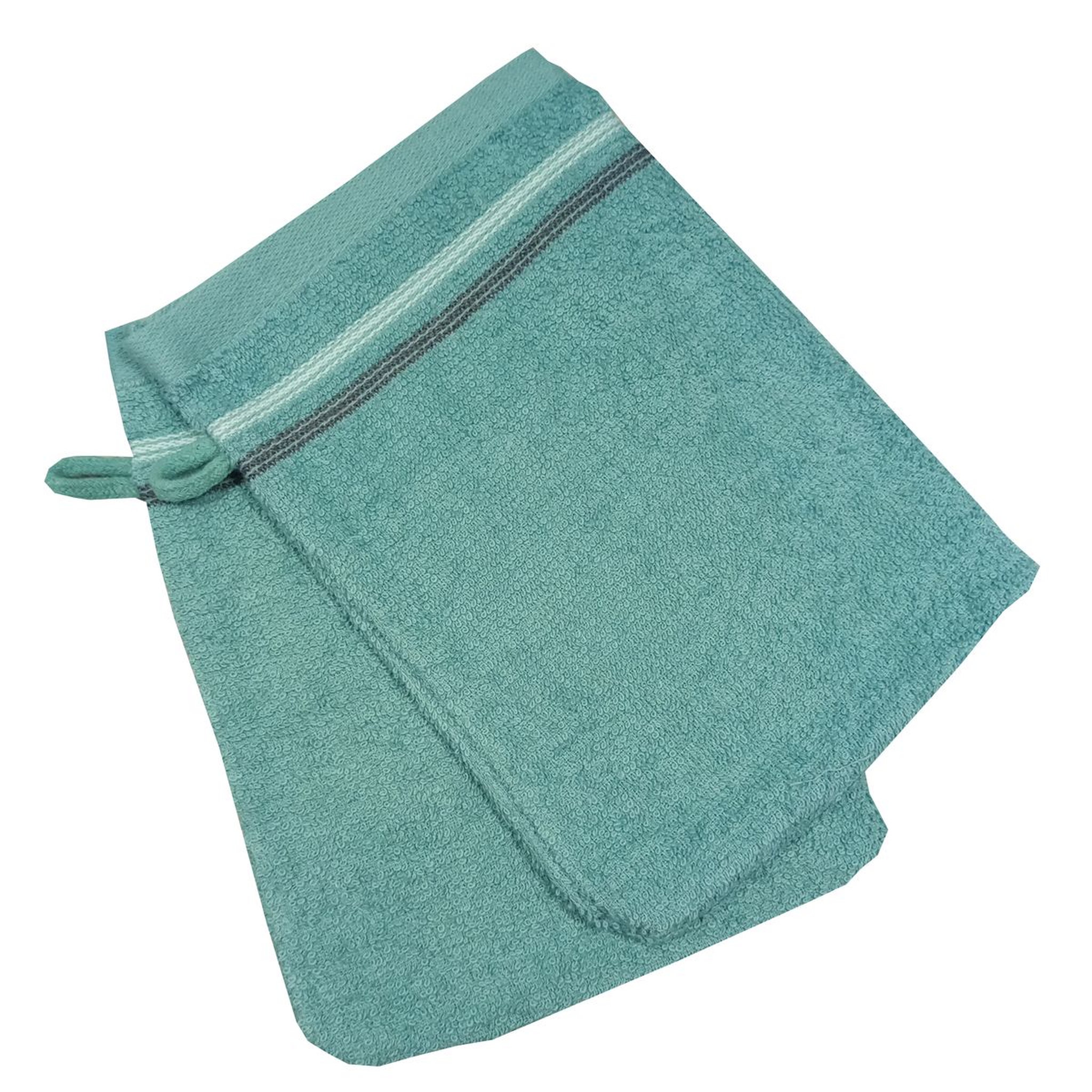 Voir la diapositive 1 : ACTUEL Lot de 2 gants de toilette unis en coton 360 g/M² FANCY