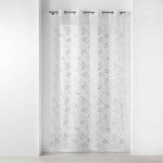 Paris Prix Rideau Voilage à Œillets  Hoops  140x240cm Gris