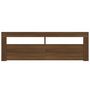 Voir la diapositive 4 : VIDAXL Meuble TV avec lumieres LED chene marron 120x35x40 cm