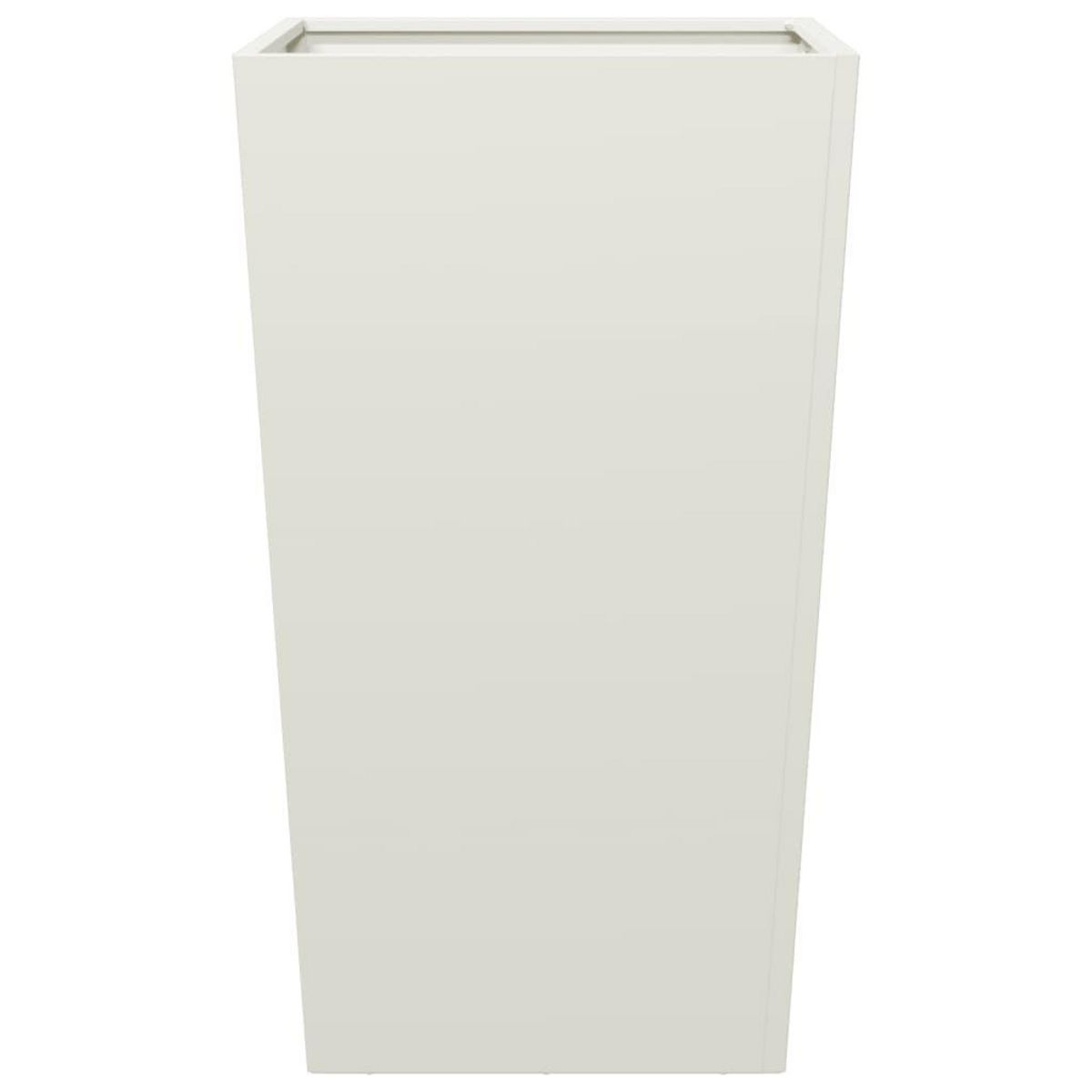 VIDAXL Jardiniere blanc 45x45x75 cm acier