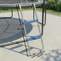 Voir la diapositive 3 : HOMCOM Échelle de trampoline 2 marches larges 150 Kg max. acier PP gris bleu