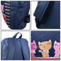 Voir la diapositive 6 : Bagtrotter BAGTROTTER Sac à dos 37 cm avec poche Lili Lou Chat Bleu