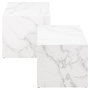 Voir la diapositive 1 : LISA DESIGN Pueblo - lot de 2 tables basses - effet marbre blanc - 58 et 50 cm