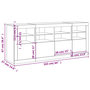 Voir la diapositive 6 : VIDAXL Buffet avec lumieres LED blanc 163x37x67 cm