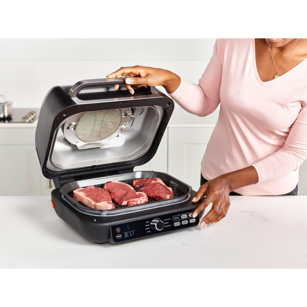 NINJA Grille-viande Foodi MAX PRO AG651EU noir gris à poser, 33x20 cm