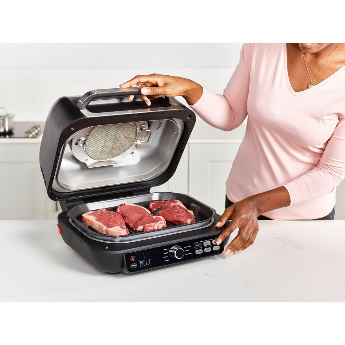 NINJA Grille-viande Foodi MAX PRO AG651EU noir gris à poser, 33x20 cm