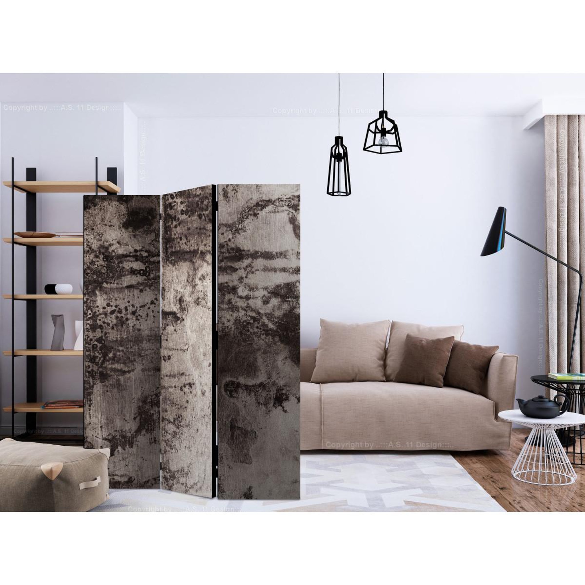 Voir la diapositive 2 : Paris Prix Paravent 3 volets  old metal  135x172cm