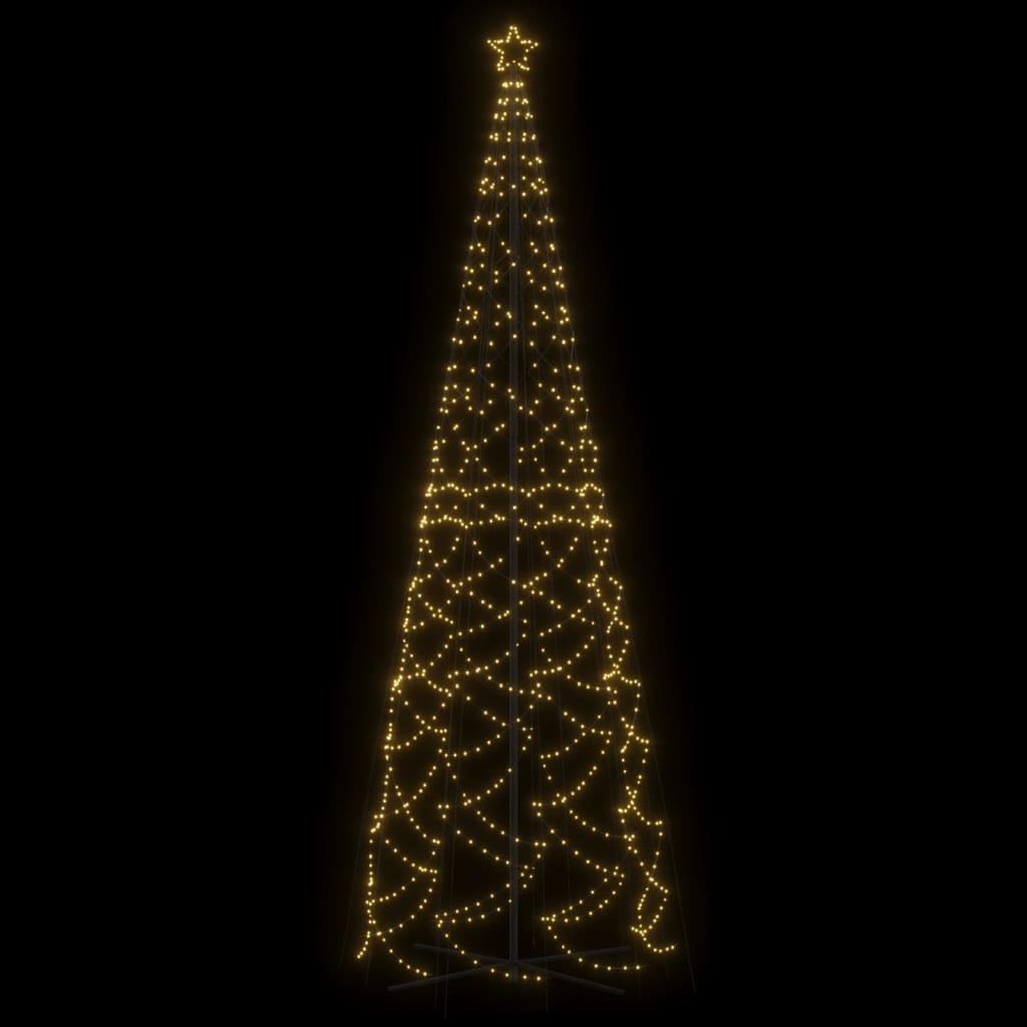 Voir la diapositive 4 : VIDAXL Arbre de Noël cone 1400 LED Blanc chaud 160x500 cm