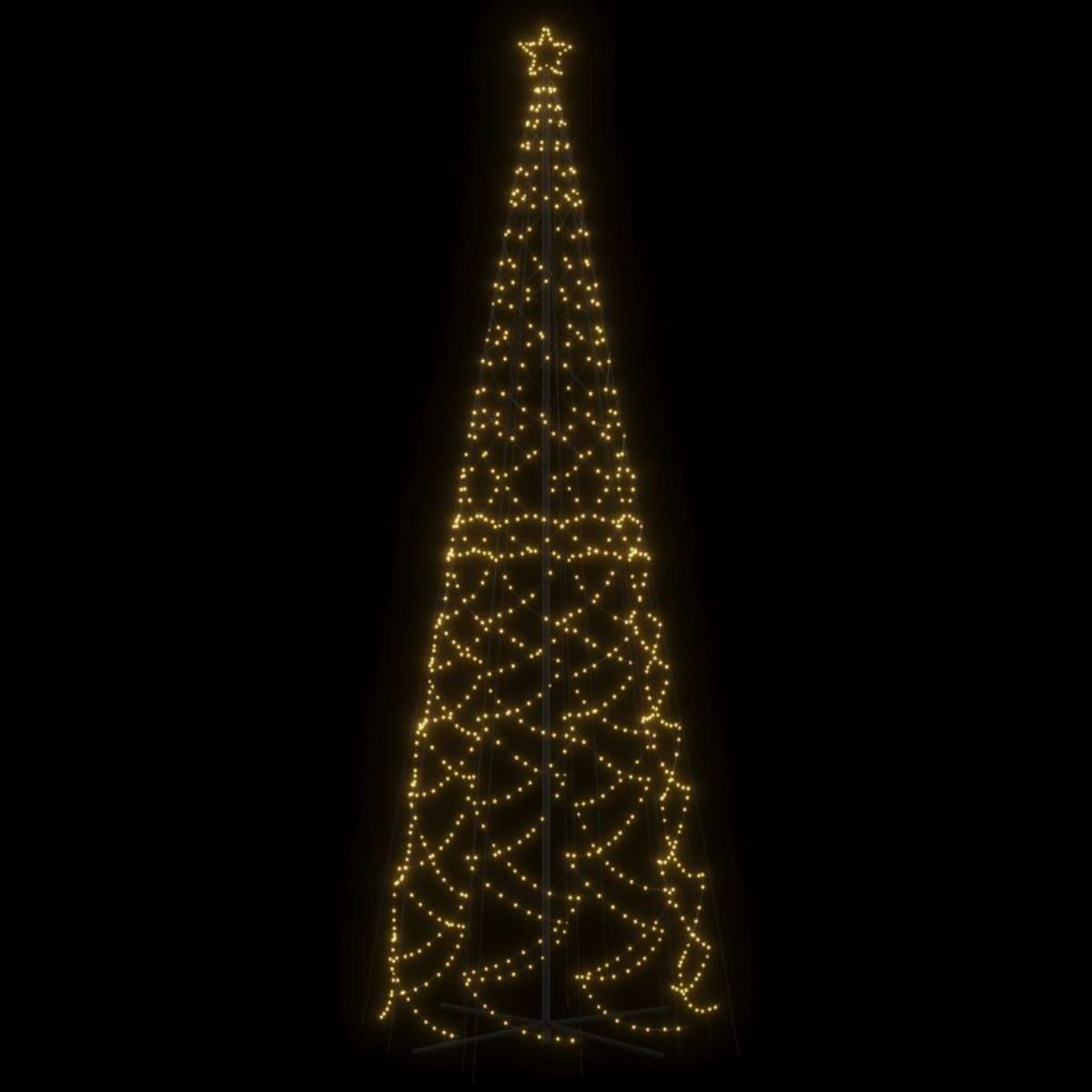 VIDAXL Arbre de Noël cone 1400 LED Blanc chaud 160x500 cm