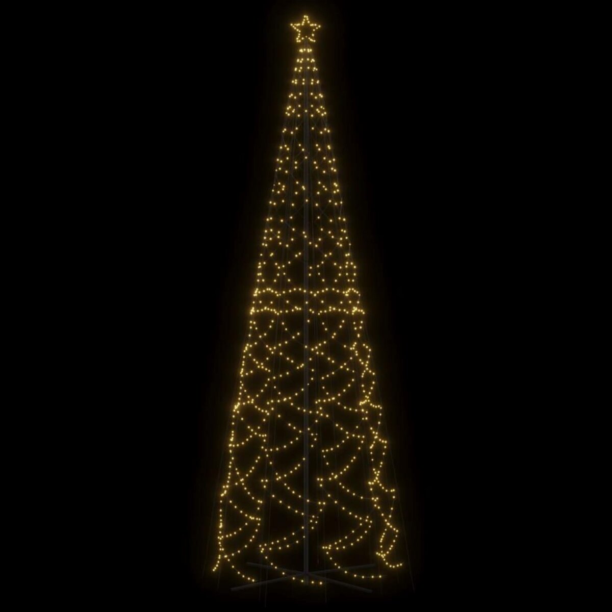 VIDAXL Arbre de Noël cone 1400 LED Blanc chaud 160x500 cm