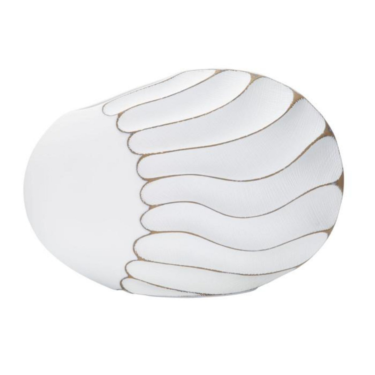 Paris Prix Vase Design en Relief  Lines  34cm Blanc