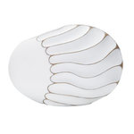 Paris Prix Vase Design en Relief  Lines  34cm Blanc