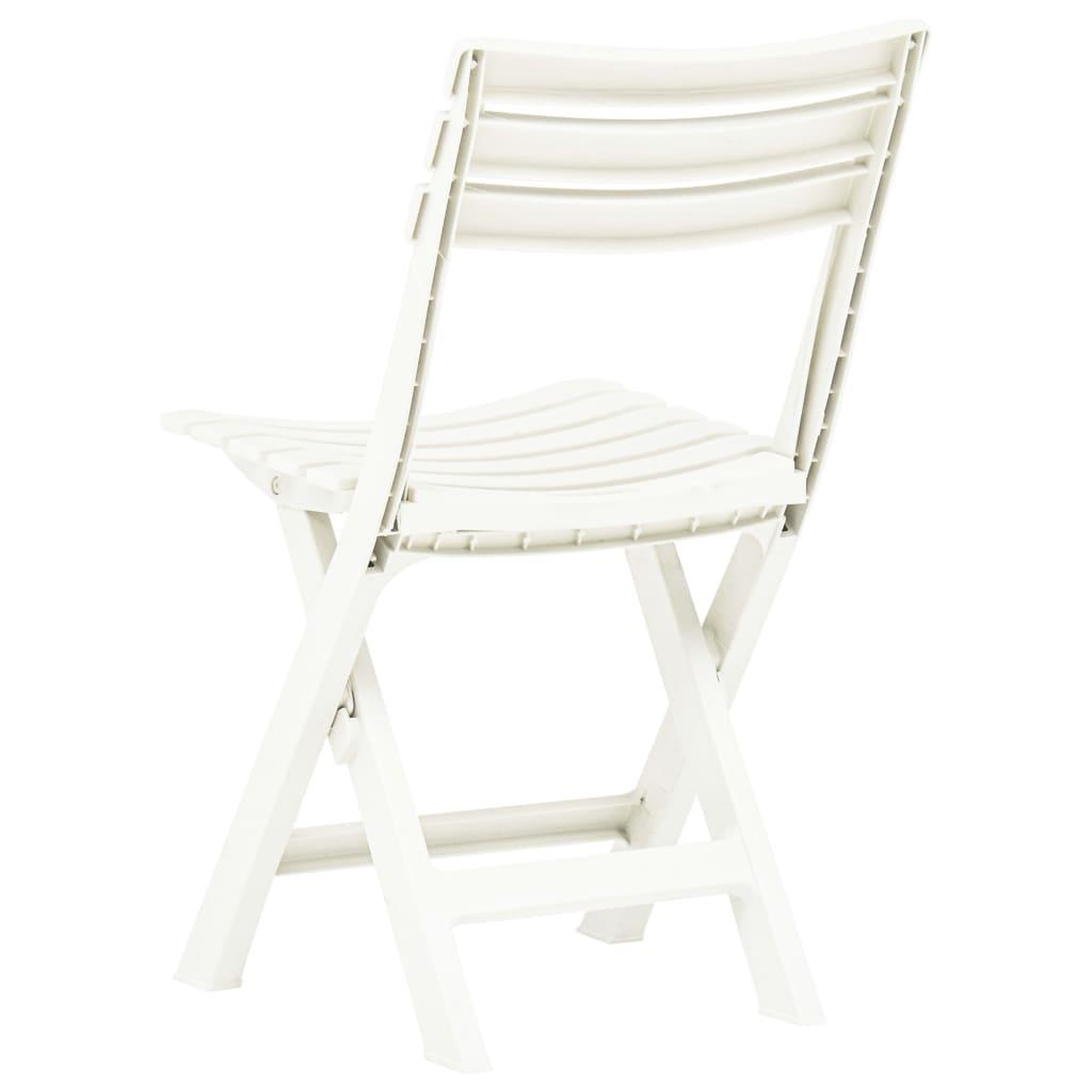 Voir la diapositive 4 : VIDAXL Chaises de jardin pliables lot de 2 Plastique Blanc