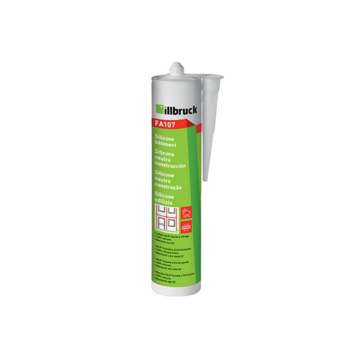 Illbruck Mastic silicone bâtiment ILLBRUCK - FA107 - Gris anthracite - 300ml - 356145