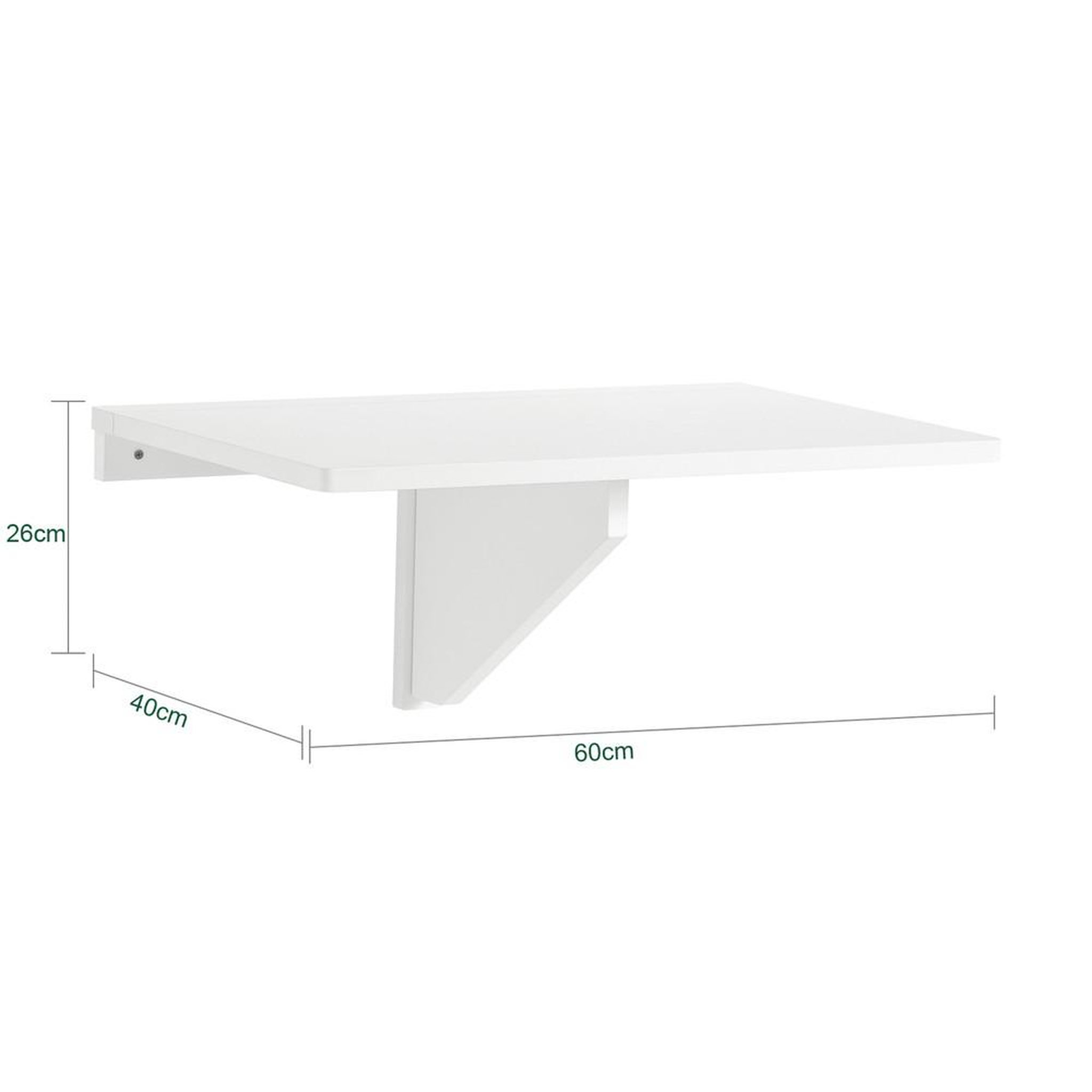 Voir la diapositive 3 : SOBUY SoBuy - Table murale extensible pliante - Minimaliste - FWT03