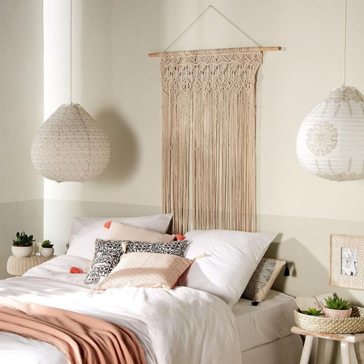 ATMOSPHERA Rideau fil en macramé Été 90x200 cm