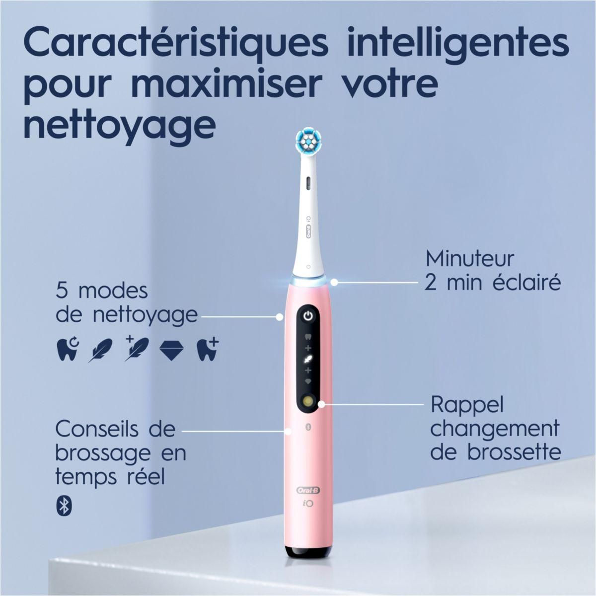 ORAL B Brosse à dents électrique IO5s Blush Pink + travel