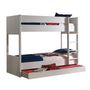 Voir la diapositive 2 : Paris Prix Pack - Lit Superposé Enfant, Tiroir & Armoire 3 Portes  Lara  Blanc
