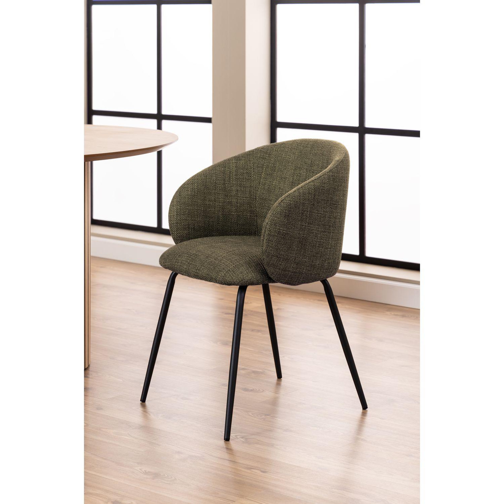 Voir la diapositive 2 : TOILINUX Lot de 2 chaises en tissu avec accoudoirs sören