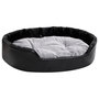 Voir la diapositive 2 : VIDAXL Lit chiens Noir et gris 90x79x20 cm Peluche et similicuir