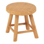 Paris Prix Tabouret Rond Cannage en Rotin  Malinda  29cm Naturel