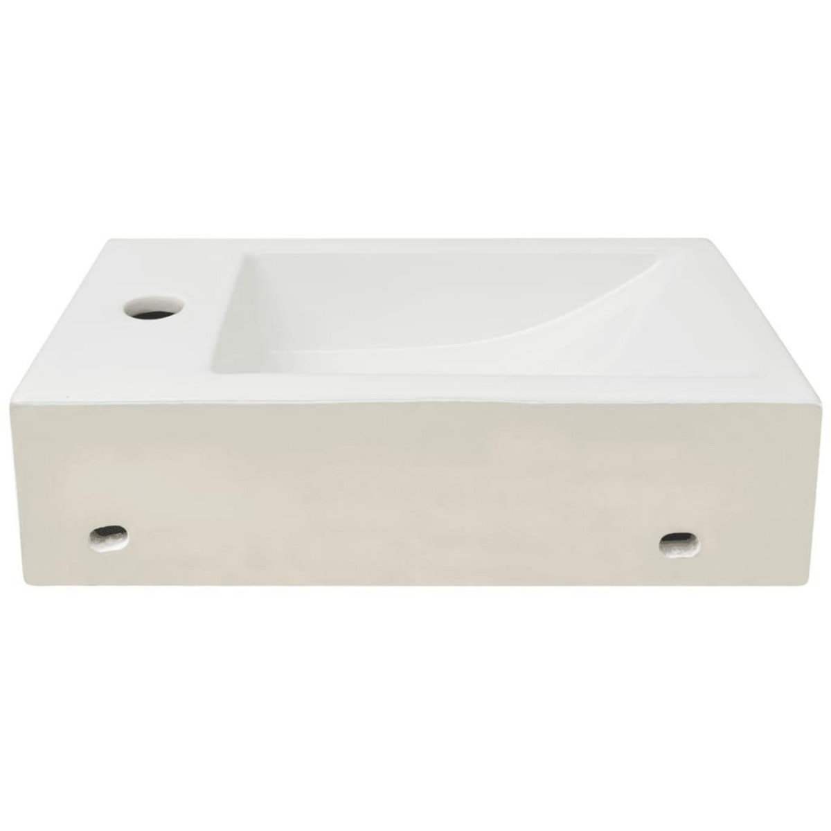 VIDAXL Vasque + trou de robinet Ceramique Blanc 46 x 25,5 x 12 cm
