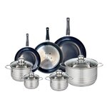 ELO Ensemble de 3 Poêles de cuisson 20, 24 et 28 cm et 4 faitouts 12, 14, 16 et 24 cm Elo Prima Brillant