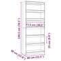 Voir la diapositive 6 : VIDAXL Bibliotheque/Separateur de piece Blanc 80x30x199,5cm Pin massif