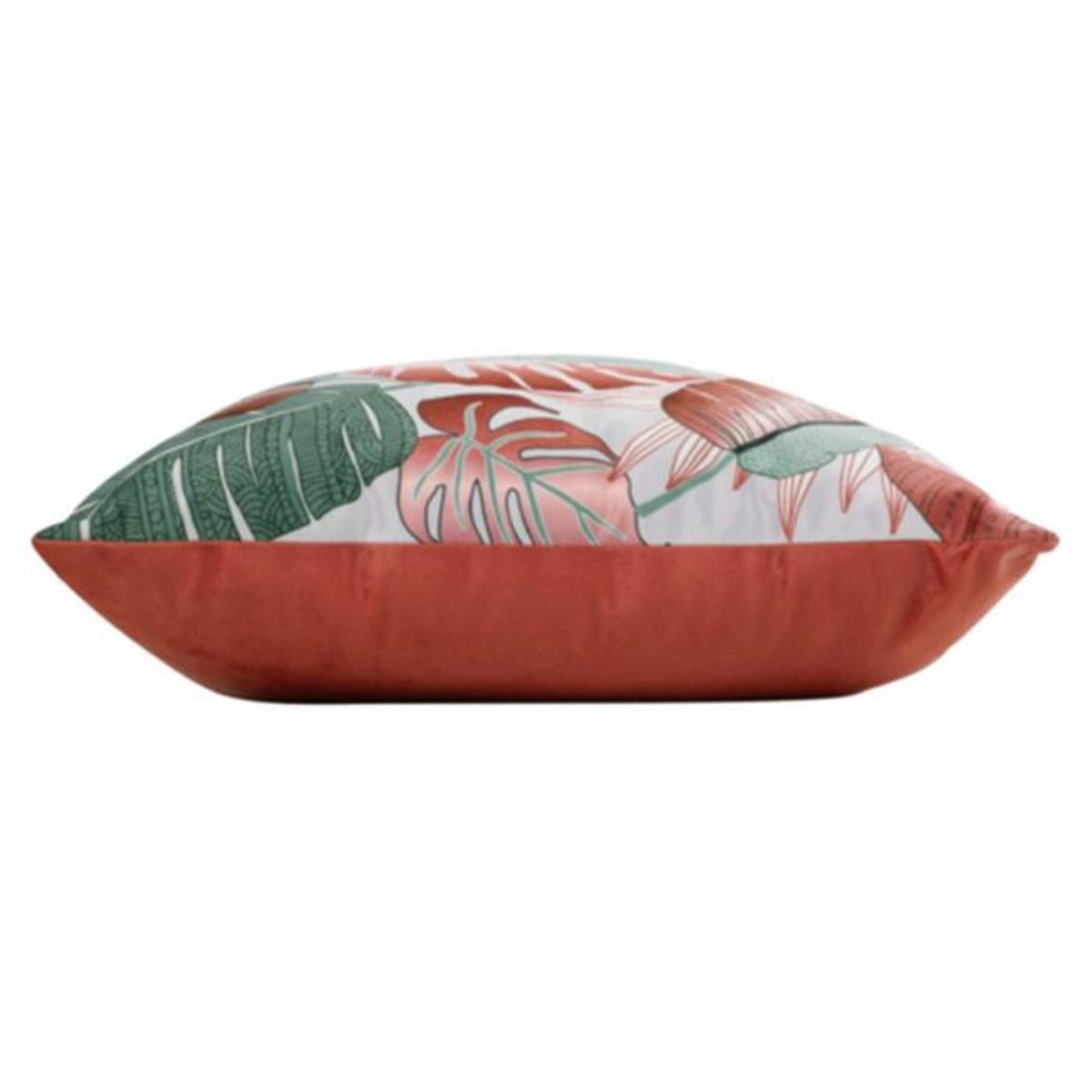 Paris Prix Coussin Velours Imprimé  Almea  45x45cm Vert & Rose