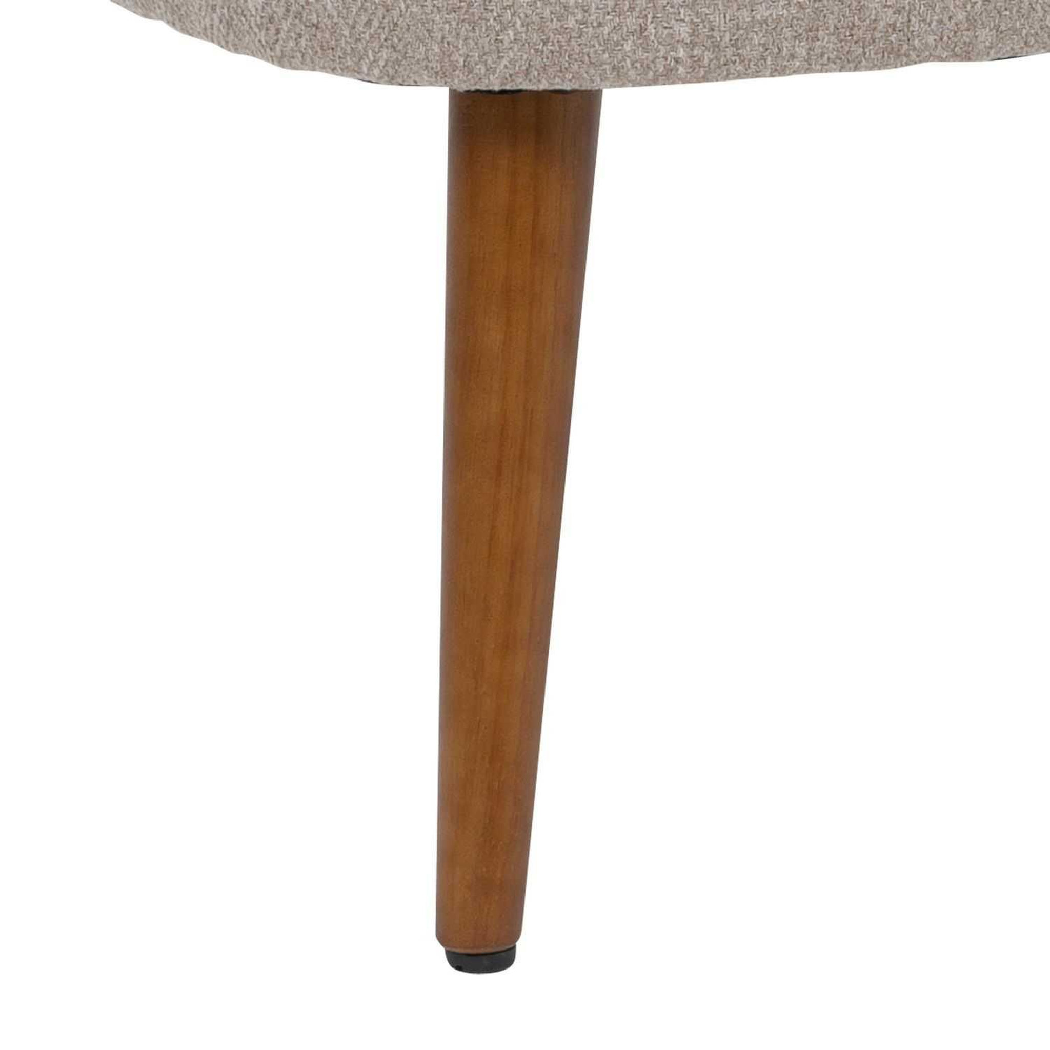 Voir la diapositive 3 : ATMOSPHERA Fauteuil Gaby avec pieds en bois - Beige
