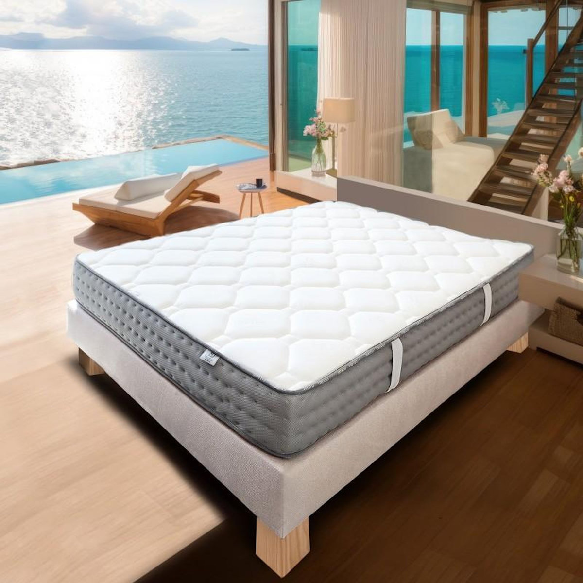 LUXURY LITERIE Ensemble literie mousse, Zen Ferme, Beige