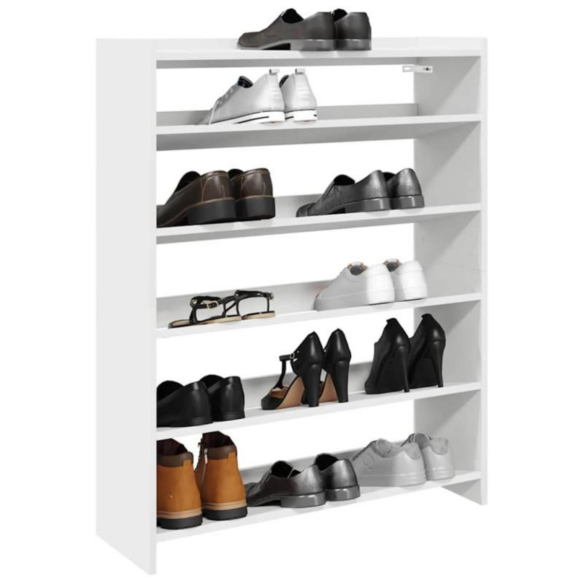 VIDAXL Étagère à chaussures blanc 80x25x100 cm bois d ingénierie