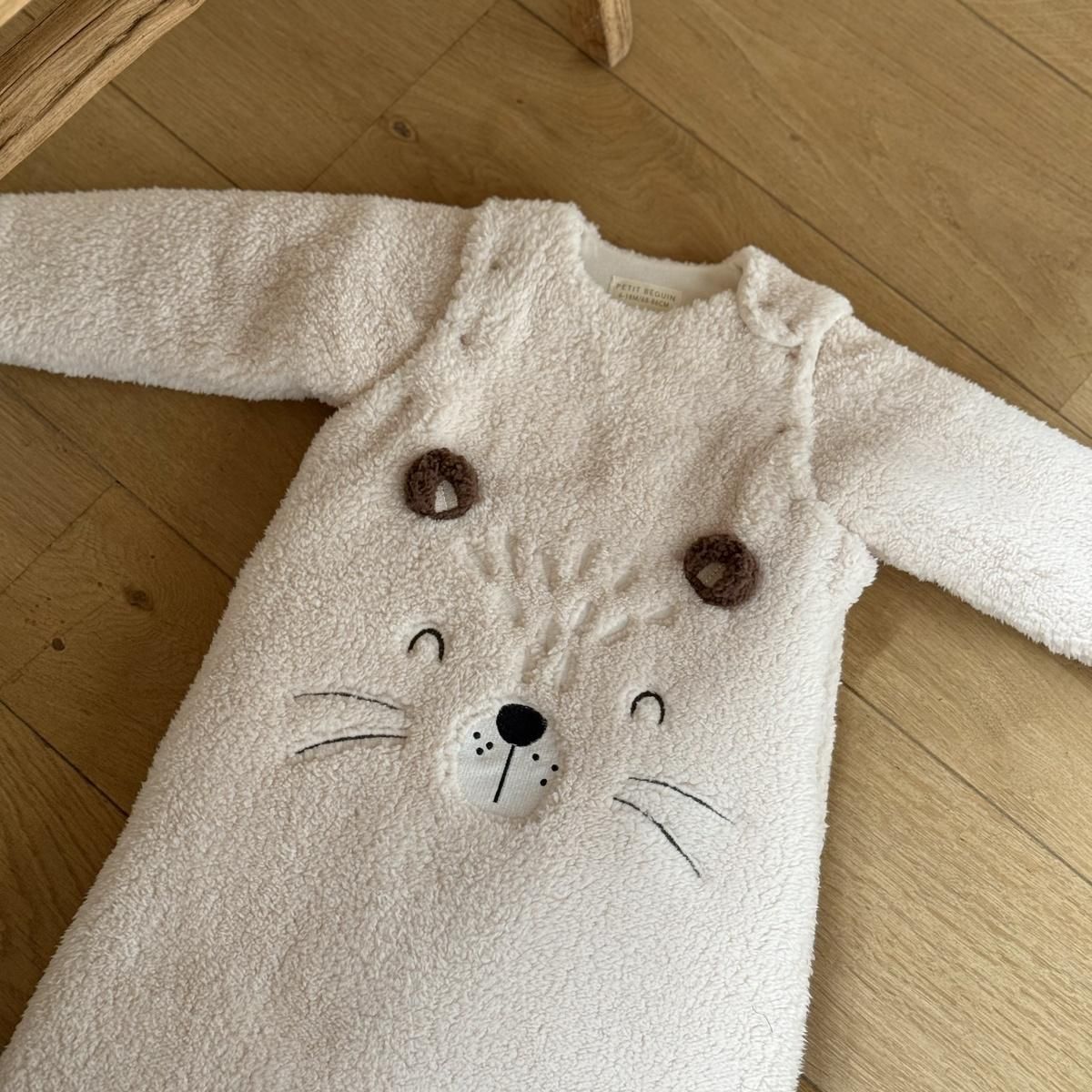 Petit Béguin Gigoteuse d'hiver en sherpa avec manches amovibles Cracotte