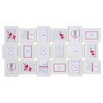 ATMOSPHERA Pêle-mêle 18 Photos Romance - 102 x 53 cm. Coloris disponibles : Blanc, Gris