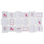 ATMOSPHERA Pêle-mêle 18 Photos Romance - 102 x 53 cm. Coloris disponibles : Gris, Blanc