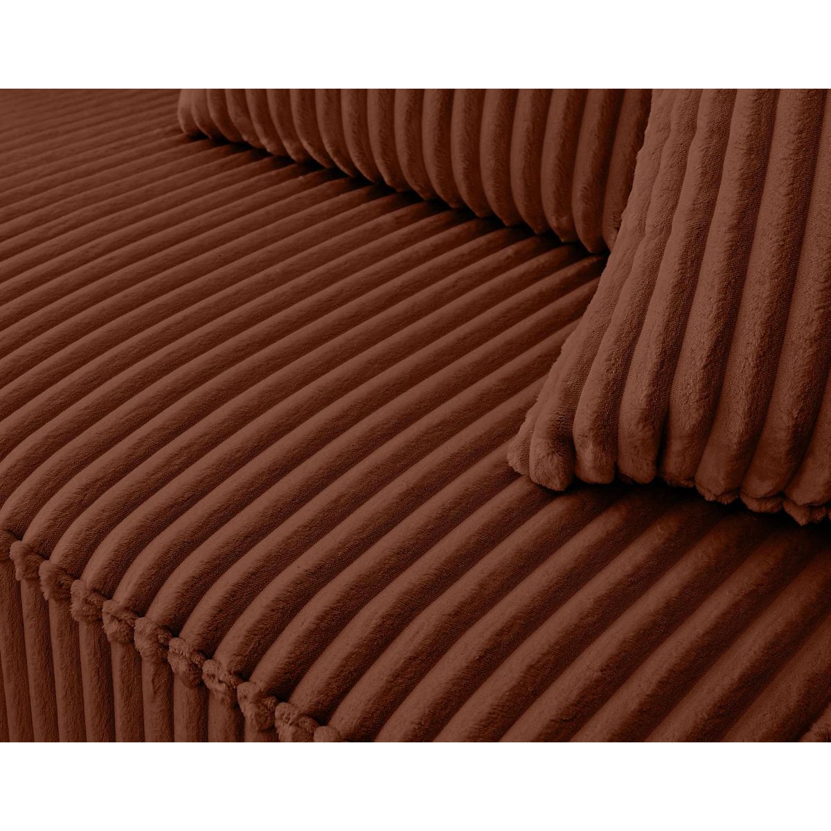 LISA DESIGN Colombine - module d'assise d'angle réversible - en velours côtelé grosses côtes