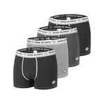 SERGE BLANCO Lot de 4 Boxers coton homme avec surpiqûres Class. Coloris disponibles : Gris