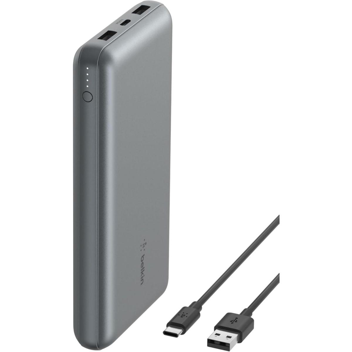 Batterie externe 10 000 mAh grise