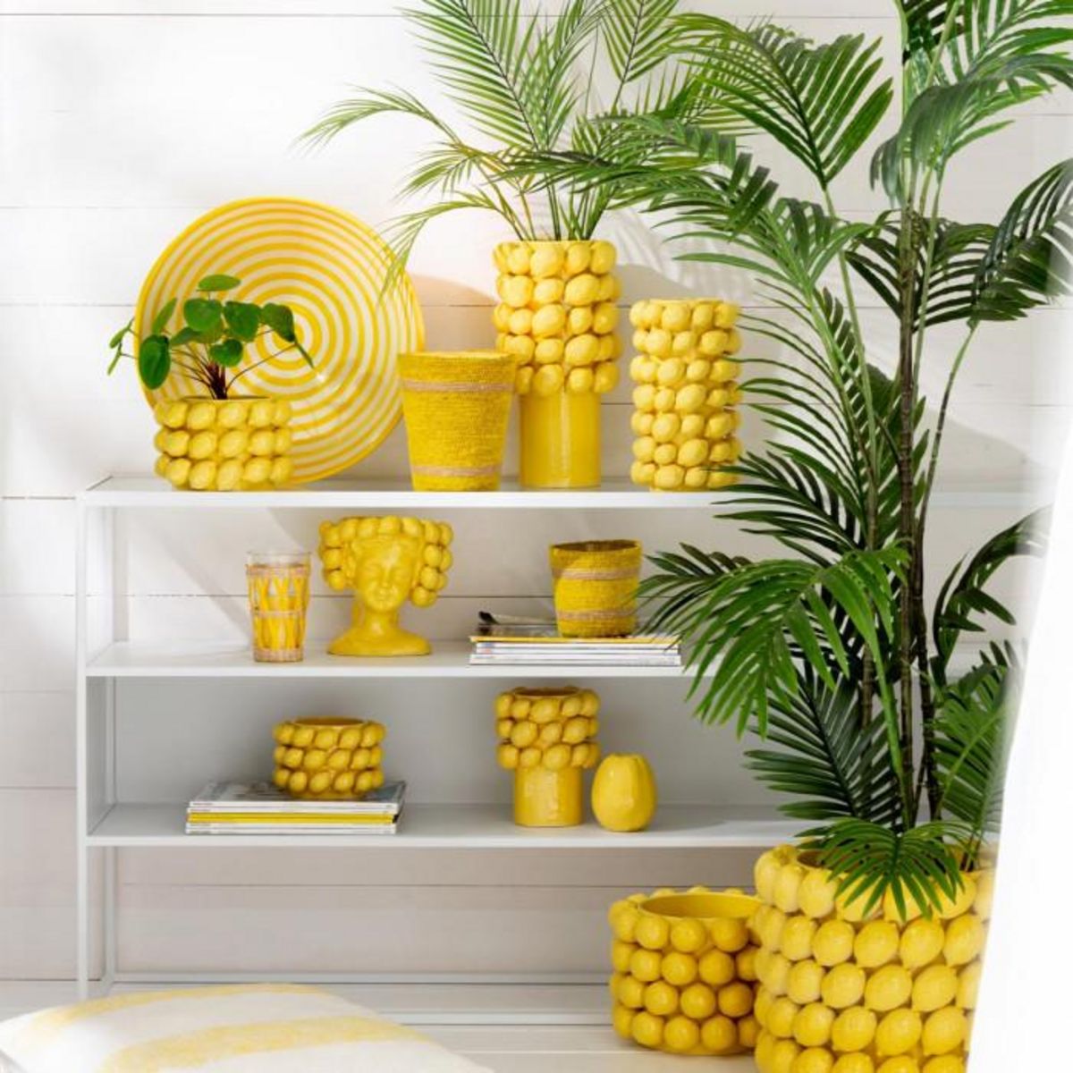 Paris Prix Saladier en Céramique  Granada Rayure  40cm Jaune