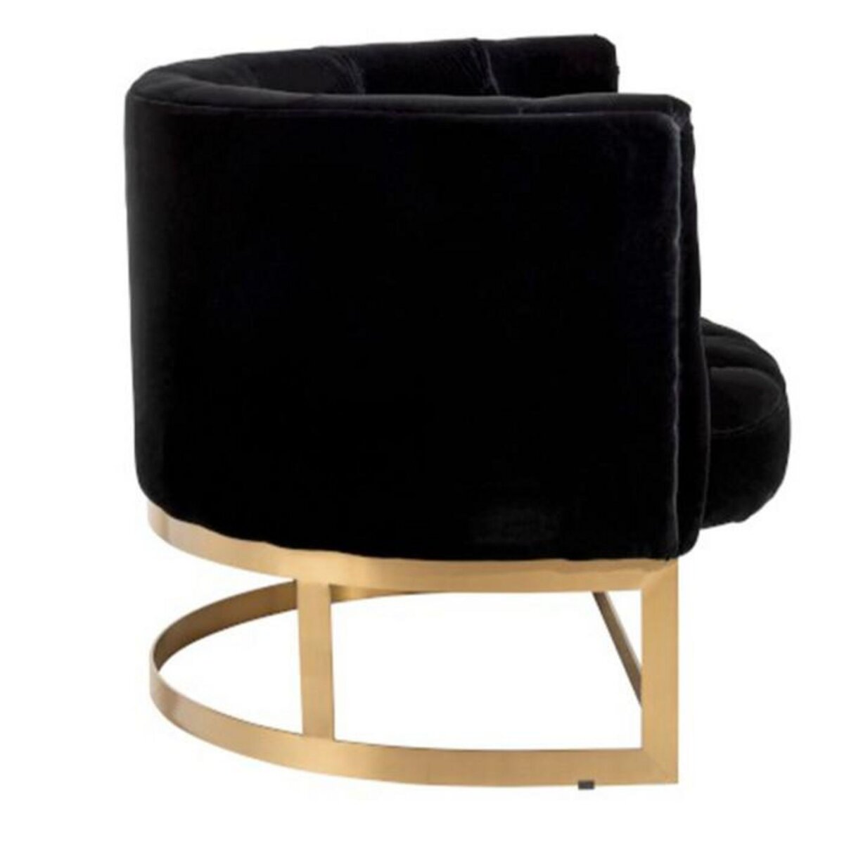 Paris Prix Fauteuil en Velours  Wilson  90cm Anthracite & Or