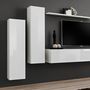 Voir la diapositive 2 : Paris Prix Meuble TV Mural Design  Switch I  330cm Blanc