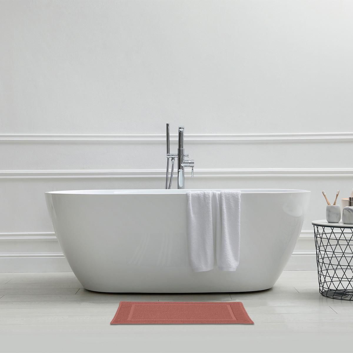 GUY LEVASSEUR Tapis de bain uni en coton éponge Oeko-Tex 50x70cm