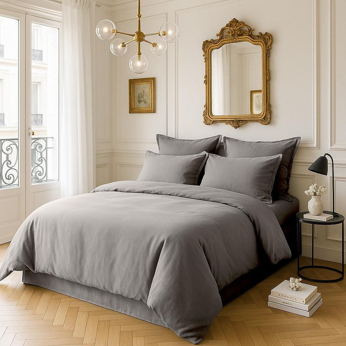 BATON ROUGE Taie d'oreiller 100% satin de coton 105 fils