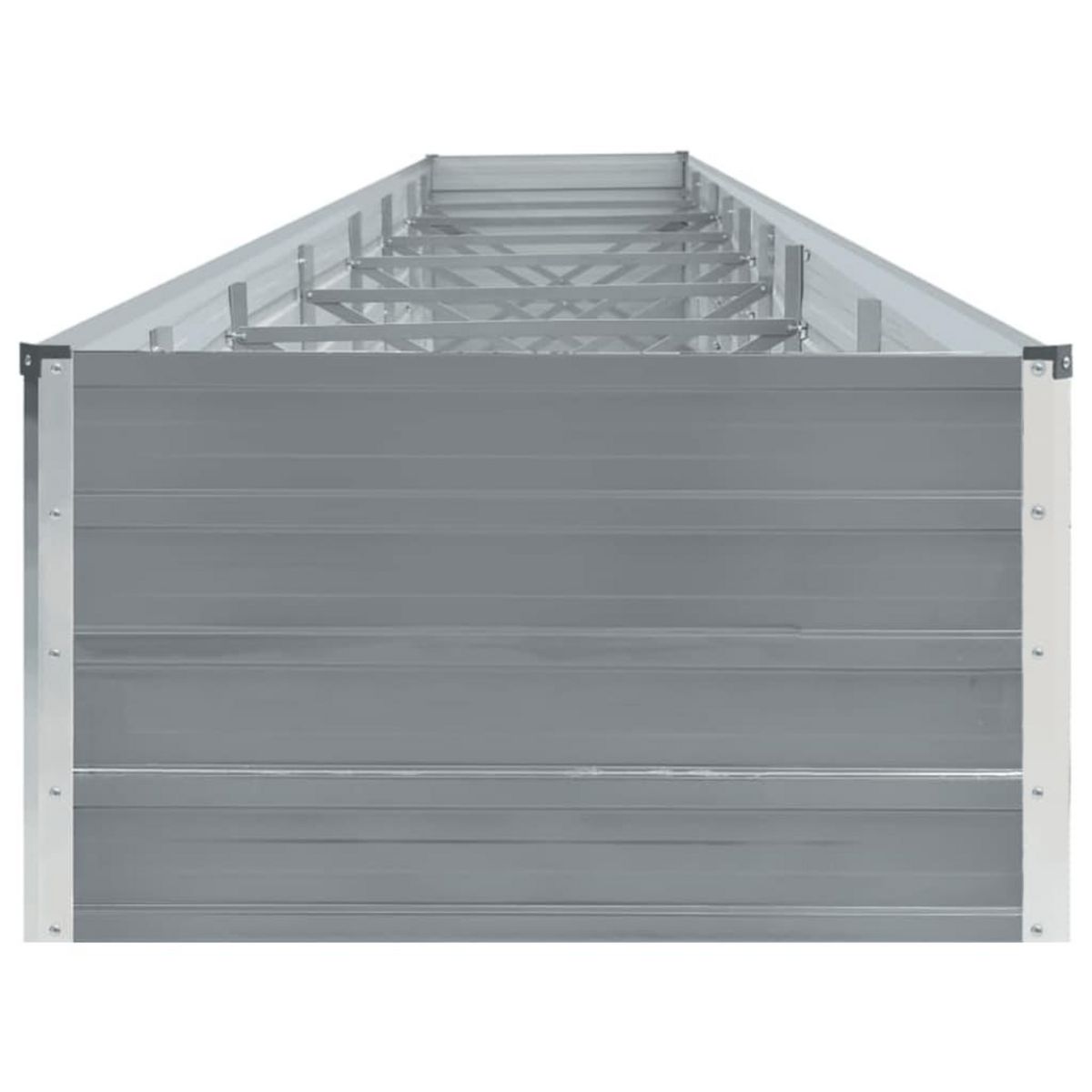 VIDAXL Lit sureleve de jardin Acier galvanise 600x80x45 cm Gris